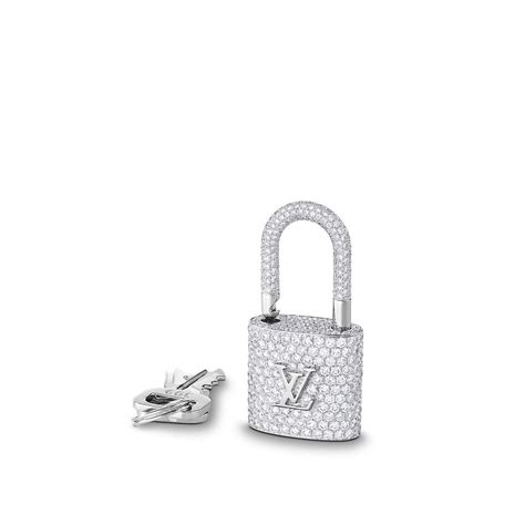 padlock lv|lockit white gold padlock.